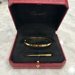 Hardly worn Cartier skinny love bracelet size 18